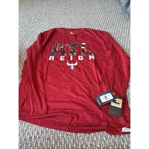 Atlanta Reign Fanatics  Overwatch Mens XL Red Cotton Long Sleeve Shirt Brand New